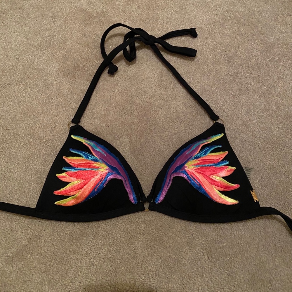 Pink triangle bathing suit